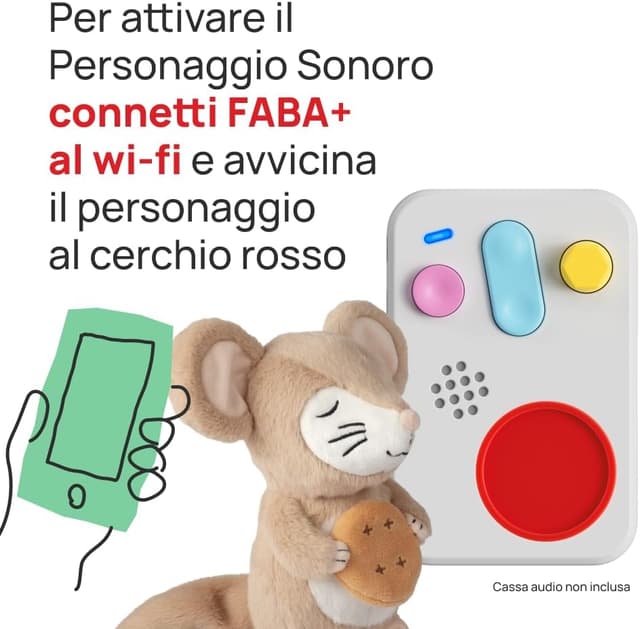 Detalle de FABA Plüschtier „Tutti a Nanna mit Oscar“ – Geschichten- und Klangmärchen (Italienisch) ab 10 Monaten