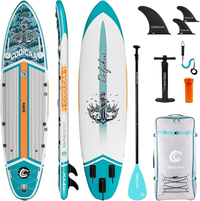 Thumbnail 6 de COOLCAA Stand-Up Paddleboard 355 cm Extra Groß