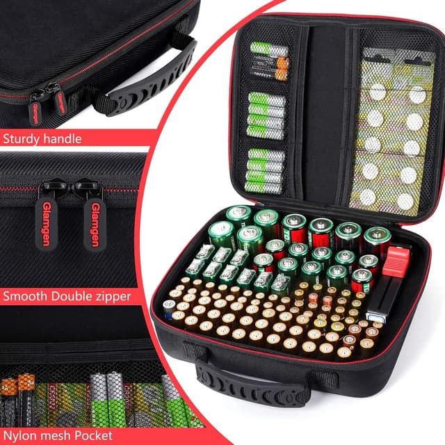 Detalle de Glamgen BT168 battery organiser case 104-capacity