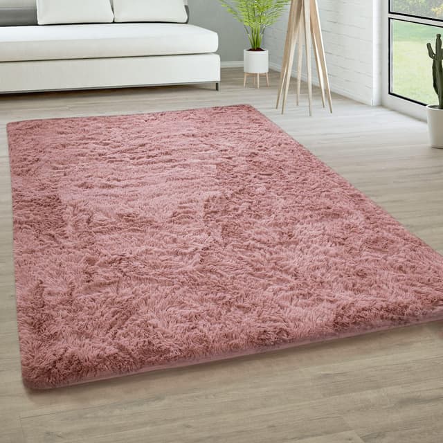 Thumbnail 6 de Paco Home Tapis de salon shaggy en fausse fourrure 80 x 150 cm, taupe