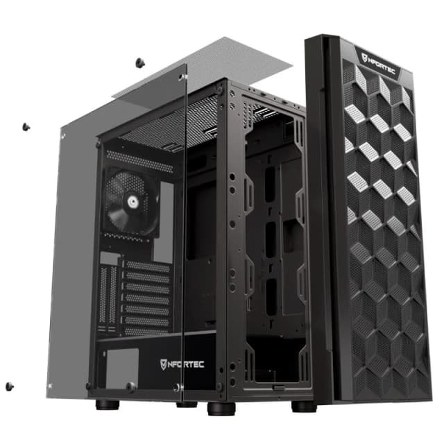 Thumbnail 1 de Nfortec Azir Torre ATX mallada con 4 ventiladores 🖥