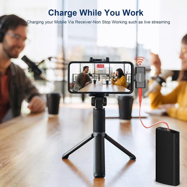 Thumbnail 6 de OSA Lavalier-Mikrofon für iPhone & Android-Kamera (USB-C/Typ-C) – kabelloses Ansteckmikrofon für Vlog, TikTok