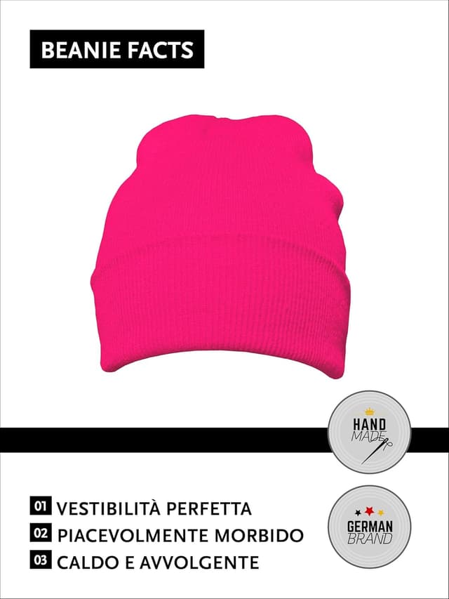 Detalle de Berretto invernale in maglia beanie classico