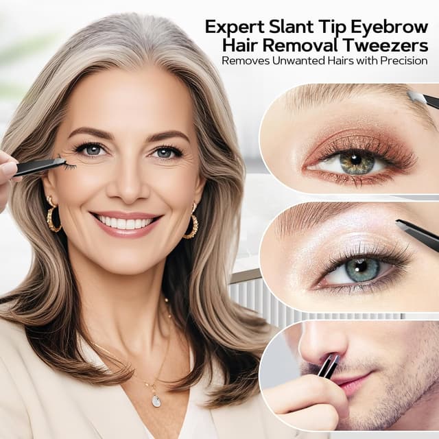 Detalle de MIYADIVA Specchio Ingranditore da Trucco con ventosa (20x, 30x e 40x) e 2 pinzette, con custodia