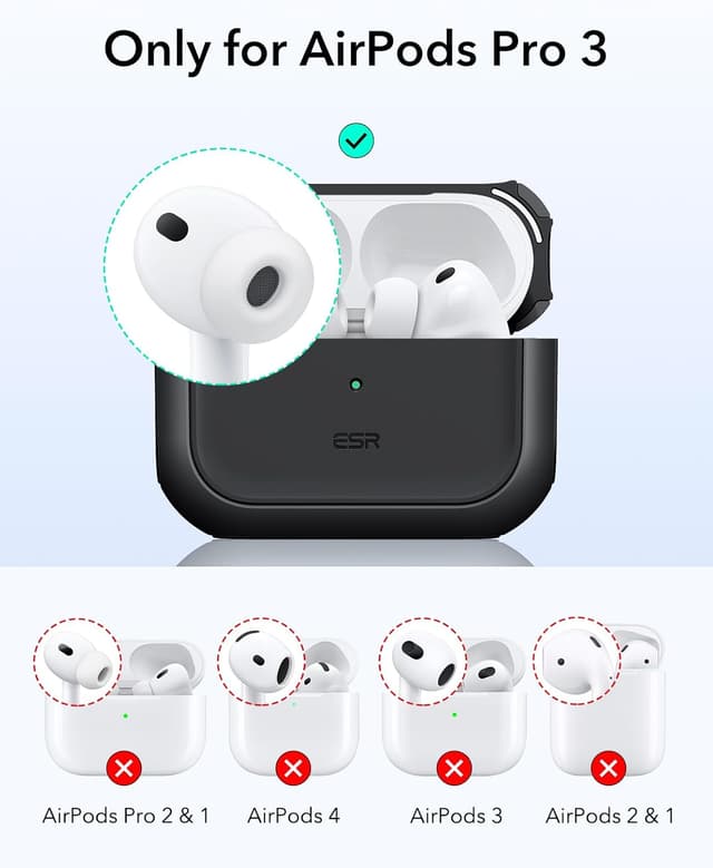 Detalle 2 de ESR AirPods Pro 3 Case MagSafe, full drop protection
