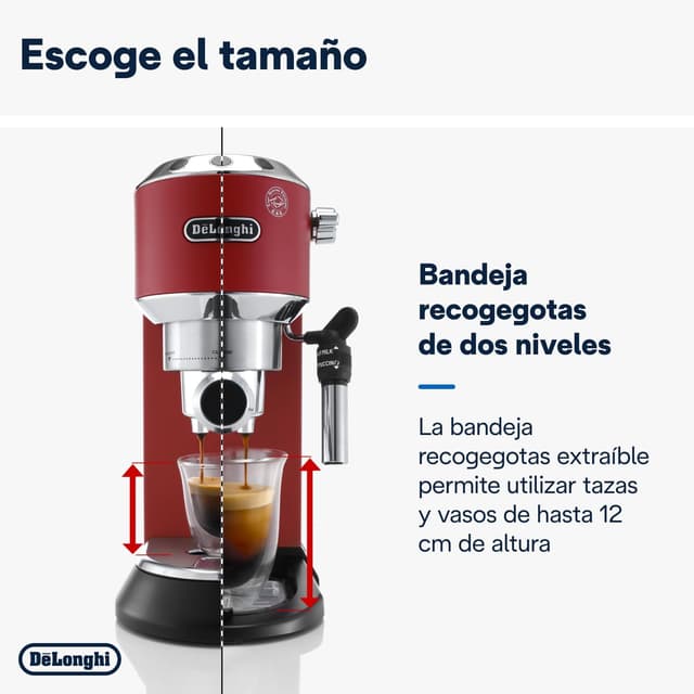 Thumbnail 5 de De'Longhi Dedica EC685.R - Cafetera Espresso 🍵 Elegante y Compacta