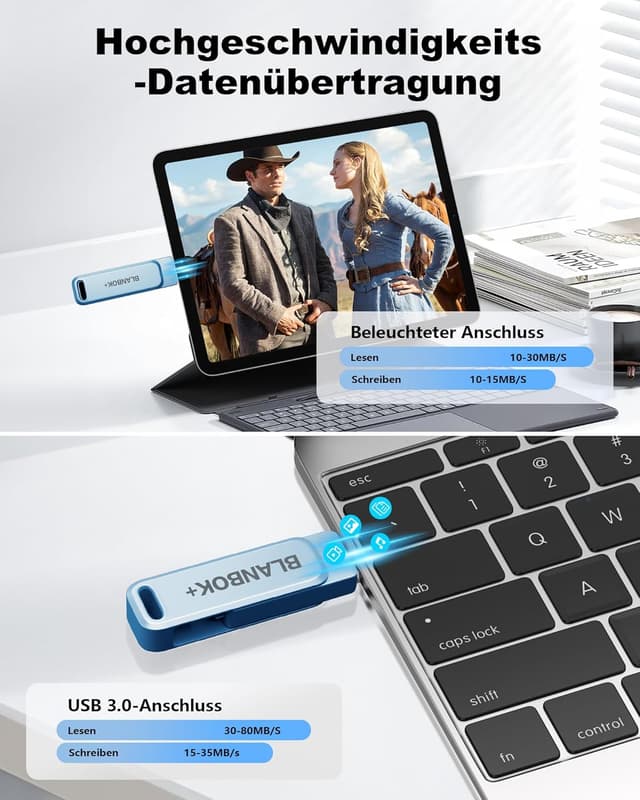 Detalle de BLANBOK+ USB-Stick 512 GB für iPhone