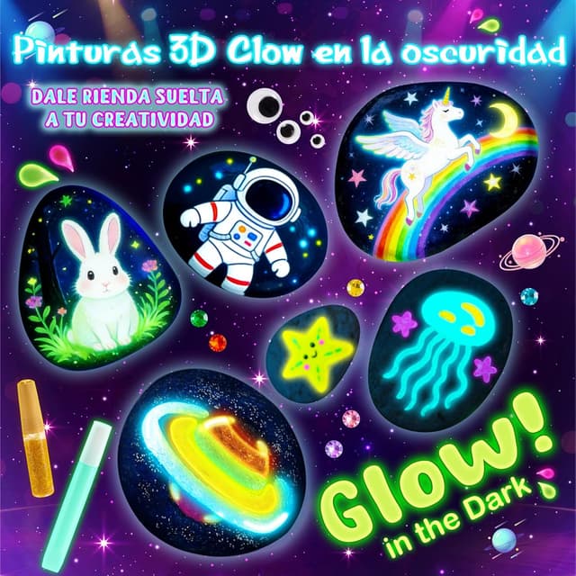 Detalle 2 de Unicornios para niñas piedras para pintar