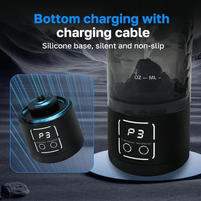 Detalle 1 de Electric protein shaker bottle 700ml