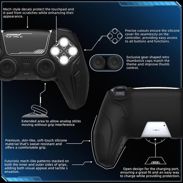 Thumbnail 6 de PlayVital 2 Silicone Case for PS5 controller