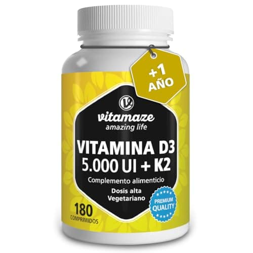 Imagen de Vitamaze Alta Dosis 5000 UI D3 y 100 mcg K2 💊 en OfertitasTOP
