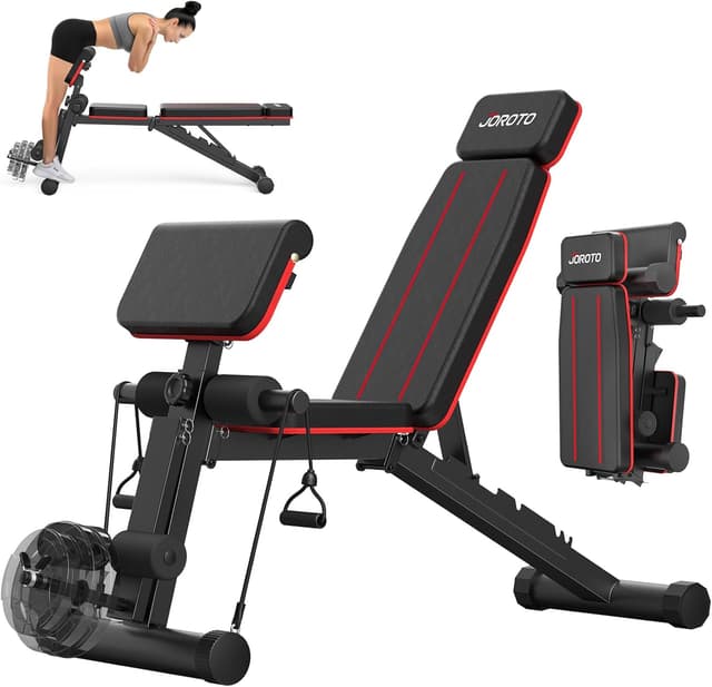 Detalle de JOROTO verstellbare Hantelbank (klappbar) für Home Gym & Ganzkörpertraining, bis 350 kg