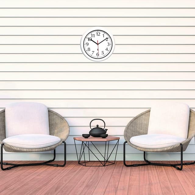 Detalle 2 de TFA Dostmann orologio da parete radiocomandato da esterni 60.3542.02, bianco