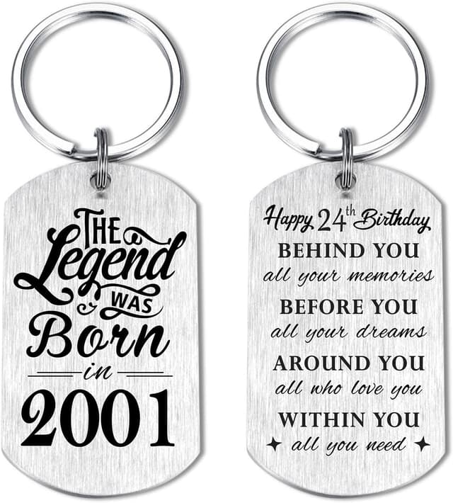 Imagen de Yobent 24th Birthday Gifts Keyring en OfertitasTOP