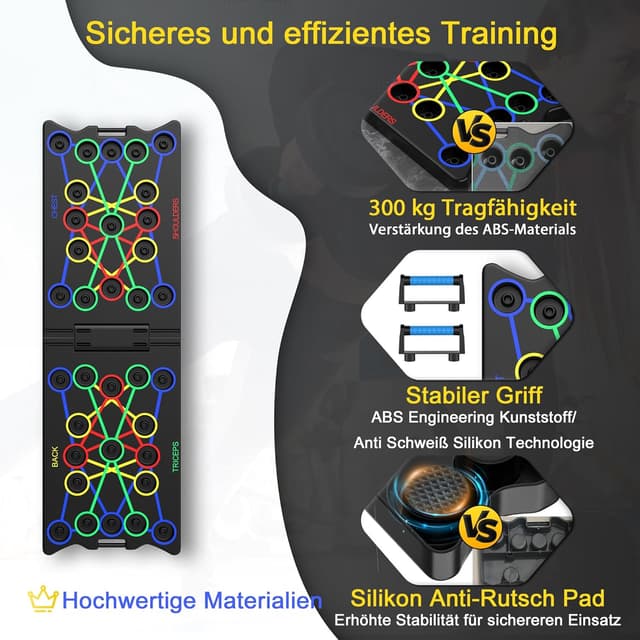 Thumbnail 2 de Faltbares Liegestützbrett 24‑in‑1 für Oberkörpertraining