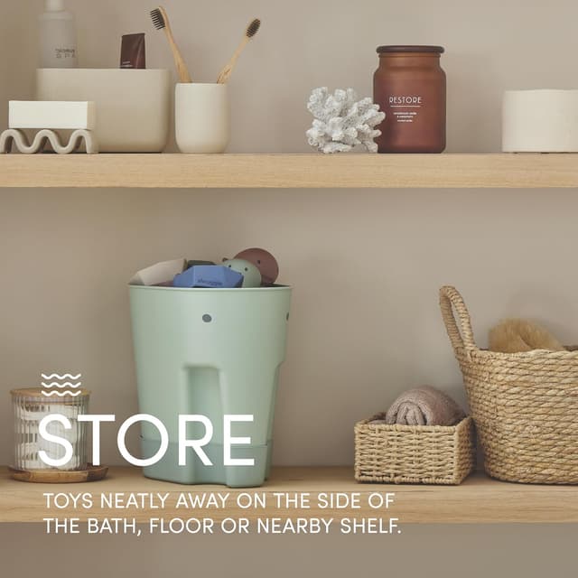 Thumbnail 6 de Shnuggle Ellie Bath Toy Storage Scoop & Organiser with Drip Tray (98% recycled plastic)