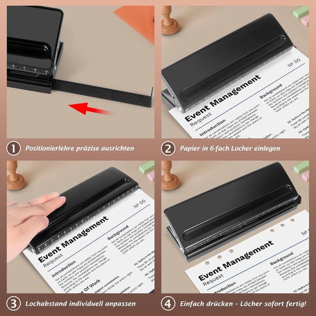 Detalle 2 de Verstellbarer 6‑Loch‑Locher 5,5 mm