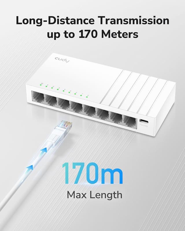 Detalle 2 de Cudy GS108U switch Gigabit 8 porte