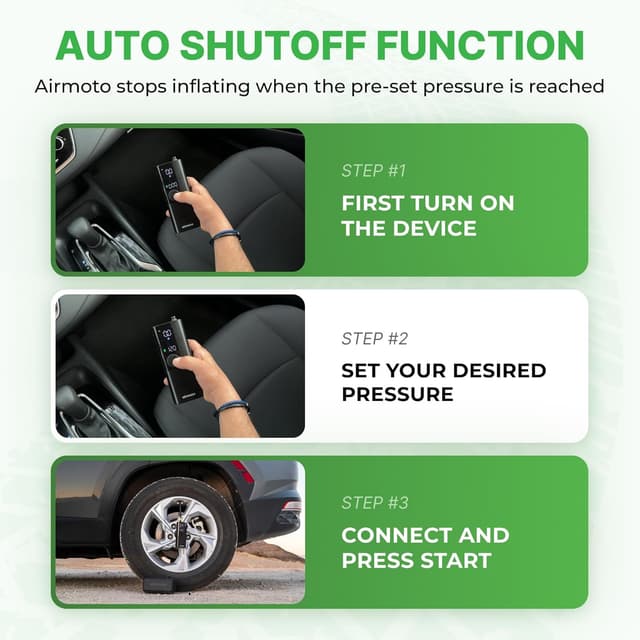 Thumbnail 6 de Airmoto Portable Air Compressor with Digital Gauge