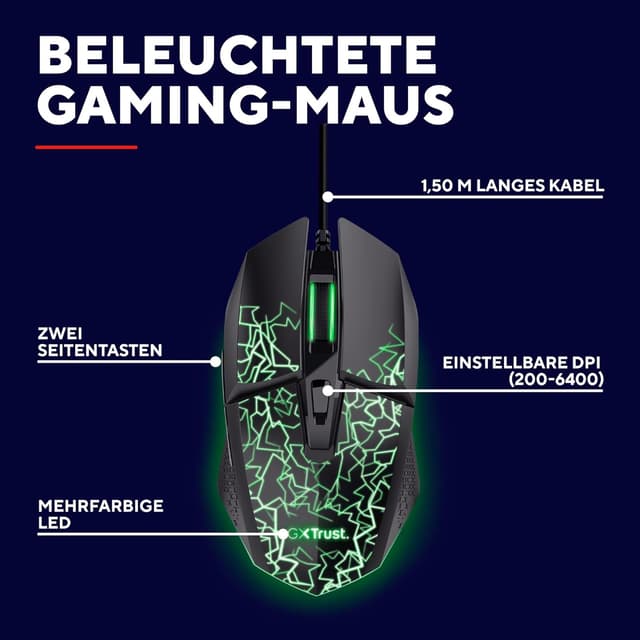 Detalle 2 de GXTrust 1113 Vylax Gaming Maus 6400 DPI đ±