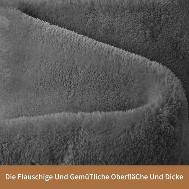 Detalle de Sour Lemon Kurzflor Teppich 300 x 425 cm grau – waschbar, rutschhemmend für Wohnzimmer & Kinderzimmer