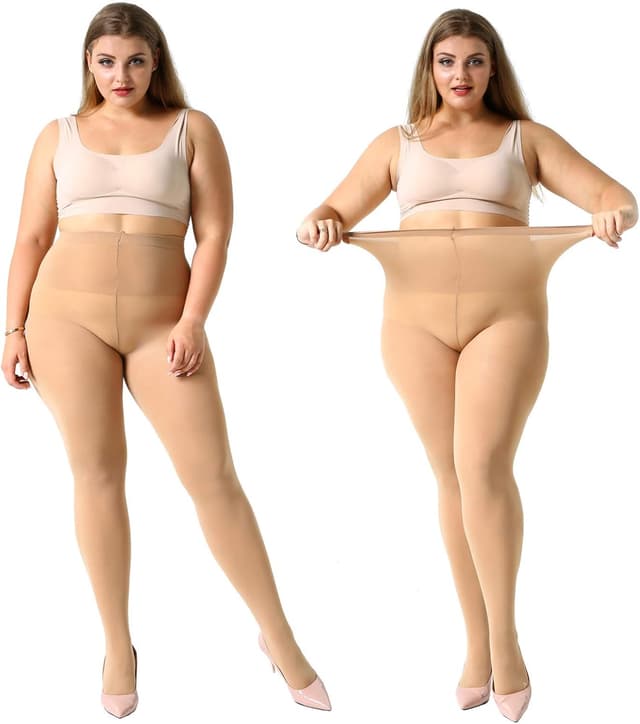 Imagen de MANZI 70 denier Plus Size Control Top Tights en OfertitasTOP