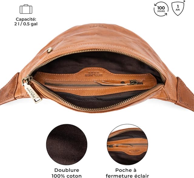 Detalle 2 de Berliner Bags Turin sac banane 30,5 cm