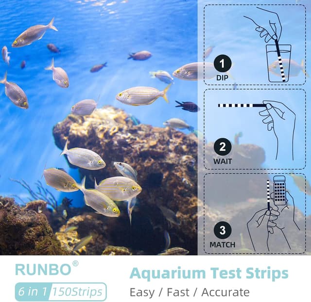 Thumbnail 2 de RUNBO 6 in 1 Aquarium-Teststreifen 150 Stück