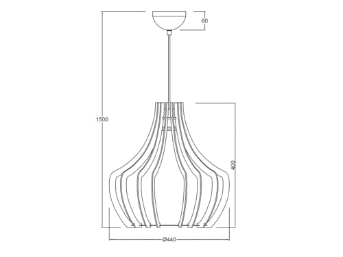 Thumbnail 6 de Reality Suspension Wood 1xE27, 60 W ⚙