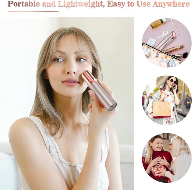 Thumbnail 6 de Vexloria Facial Hair Remover for Women (Face Hair Trimmer) – Rechargeable Lady Shaver for Upper Lip & Peach Fuzz