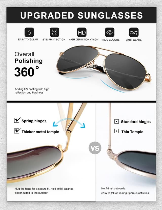 Thumbnail 2 de HENGOSEN Polarised Sunglasses