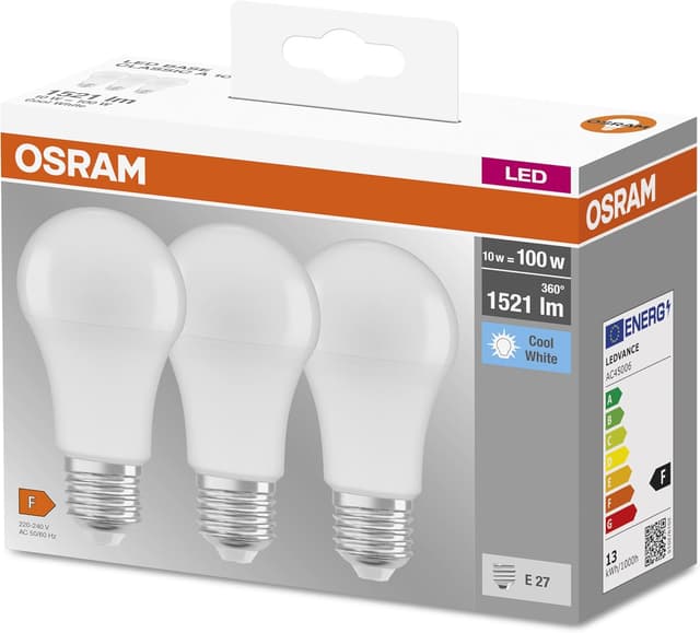 Detalle de Osram Lámpara LED Classic A E27, 100W - Paquete de 3