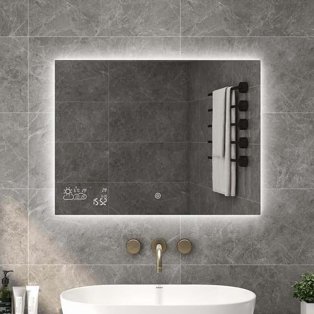 Detalle de byecold Specchio da bagno rettangolare moderno 80 x 60 cm