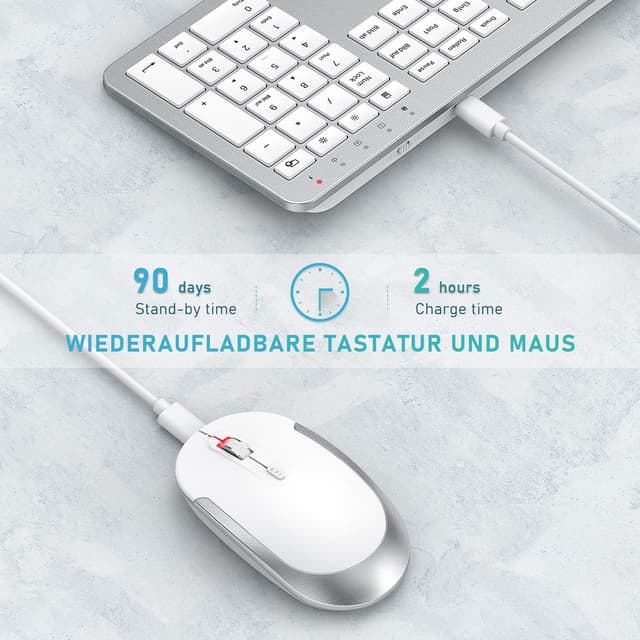 Detalle 2 de seenda SK38-3 Kabelloses Tastatur-Maus-Set ⌨