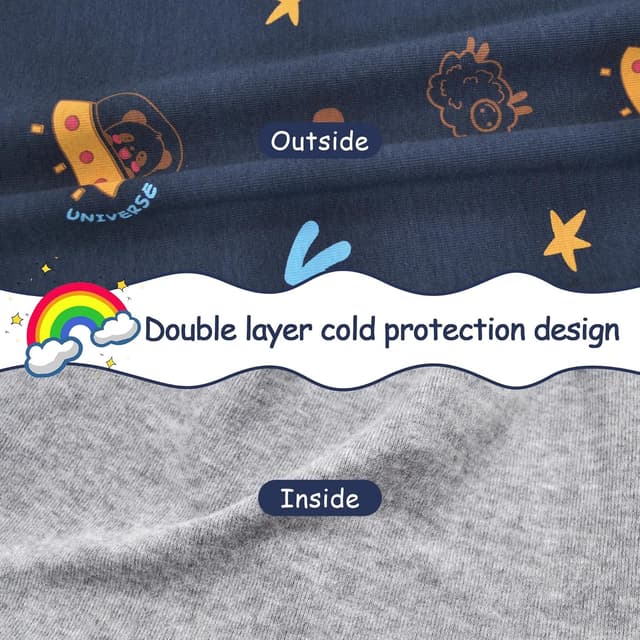 Detalle 2 de beifon Kinder Beanie Set mit 95% Baumwolle