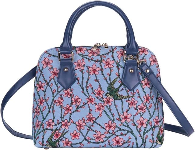 Detalle 1 de Tapestry handbag for women, Golden Lily design