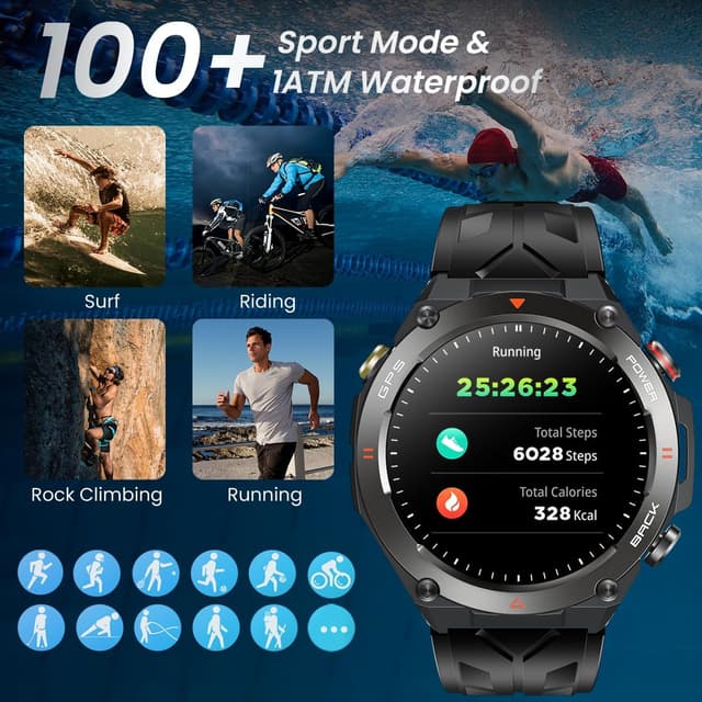 Thumbnail 4 de Smartwatch con GPS 1,45" 650mAh para hombre