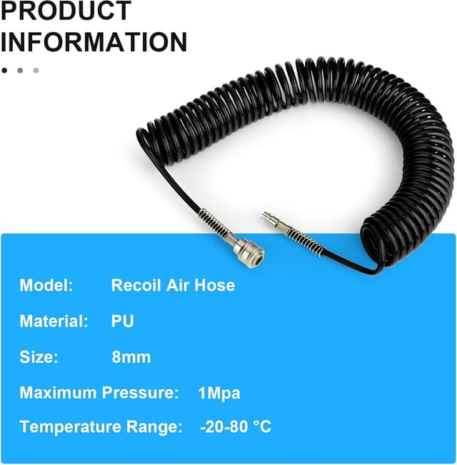 Thumbnail 4 de ERGAOBOY 8mm PU Air Hose 10m Retractable