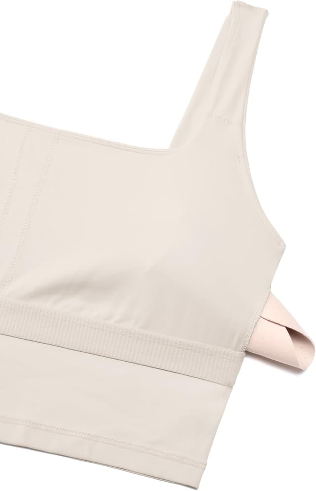 Detalle de CRZ YOGA Butterluxe soutien-gorge de sport rembourré à col carré pour yoga et Pilates