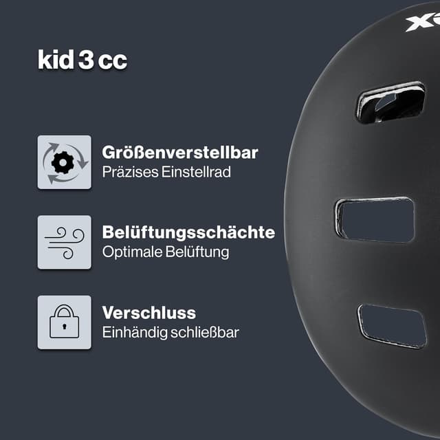 Detalle de uvex Kid 3 cc – robuster Fahrradhelm für Kinder mit verstellbarem IAS-System