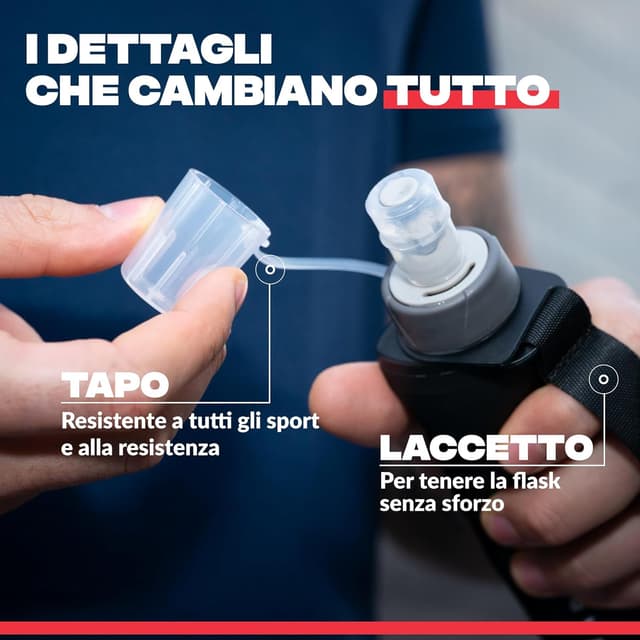 Detalle 2 de Shapeheart Innovazione francese borraccia morbida da corsa e sportiva da 300 ml, compatibile con cintura