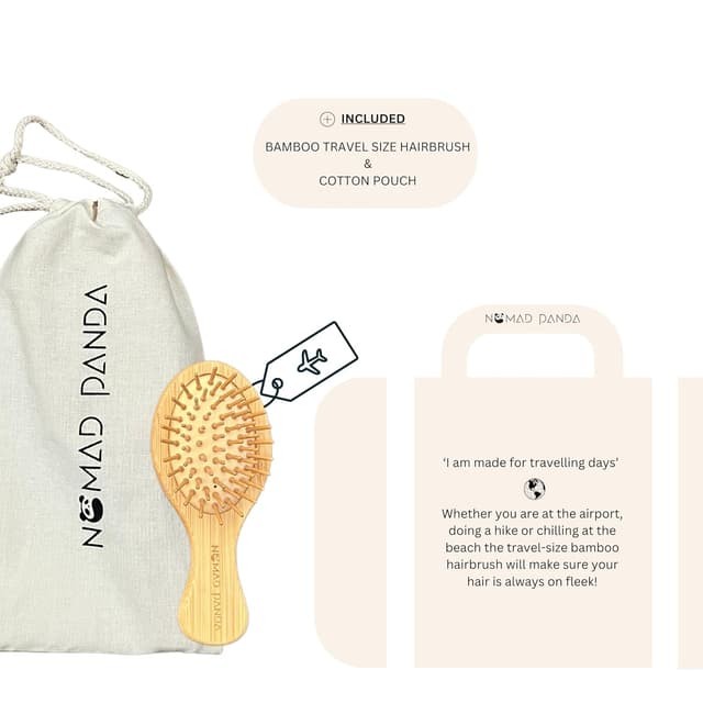 Thumbnail 4 de NomadPanda Natürliche Bambus-Haarbürsten-Set