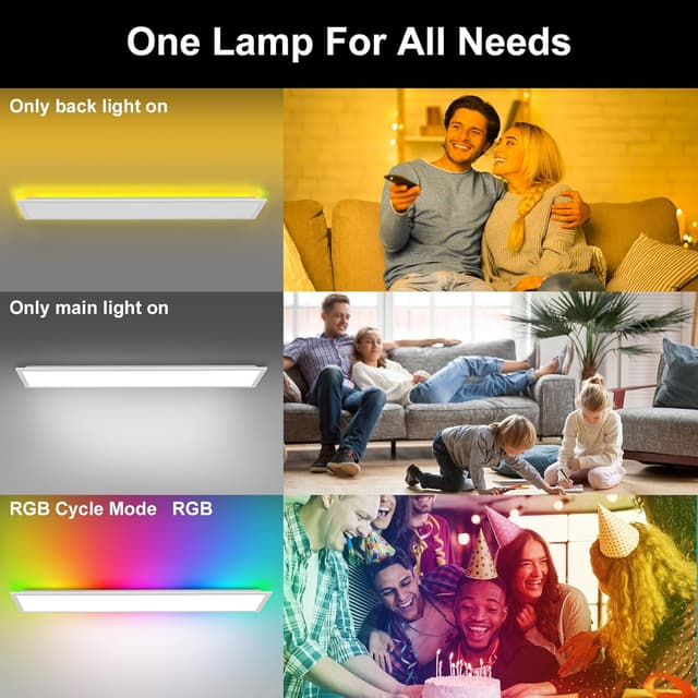 Thumbnail 3 de LEOEU LED Panel Deckenleuchte 120x30CM