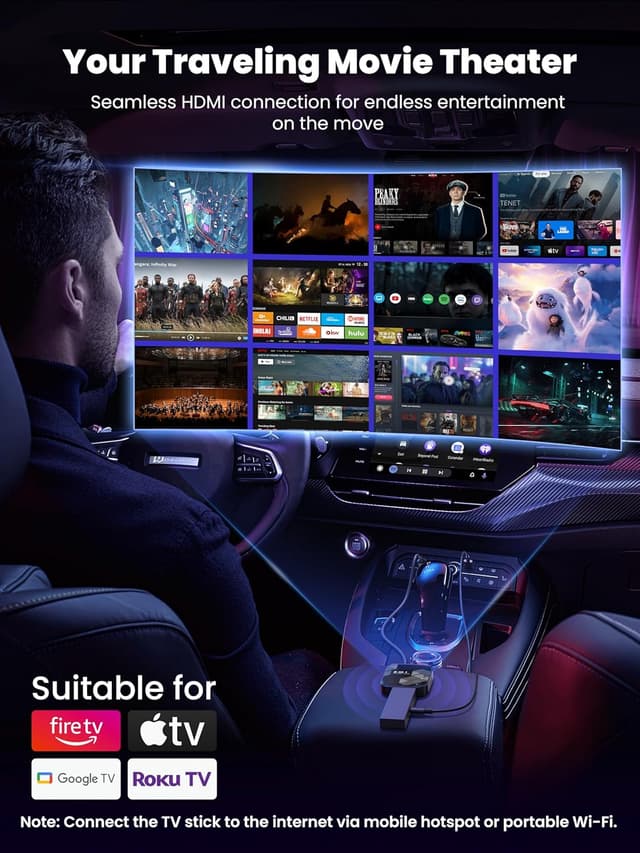 Detalle de 3-in-1 Wireless CarPlay Adapter 2026 (Android Auto & HDMI Input) for 2016+ Cars - Black