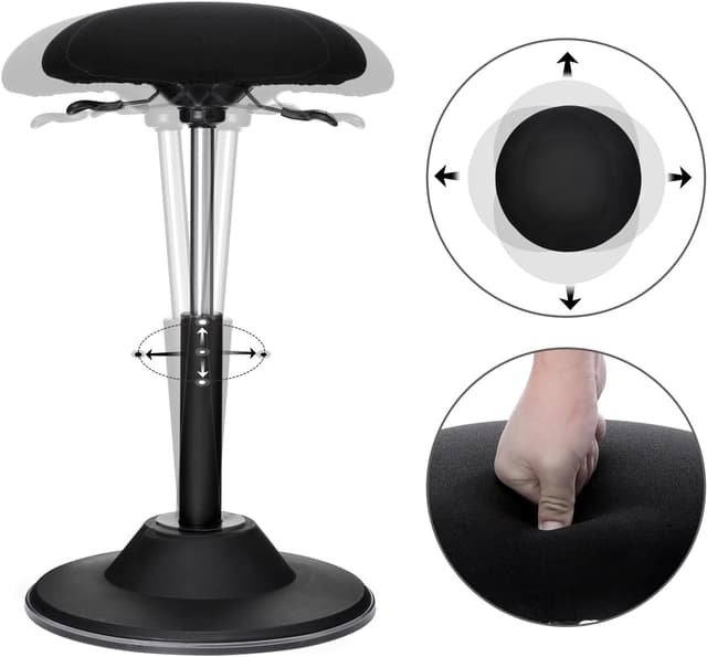 Thumbnail 5 de SONGMICS OSC01BK Bürohocker 50–70 cm 💺