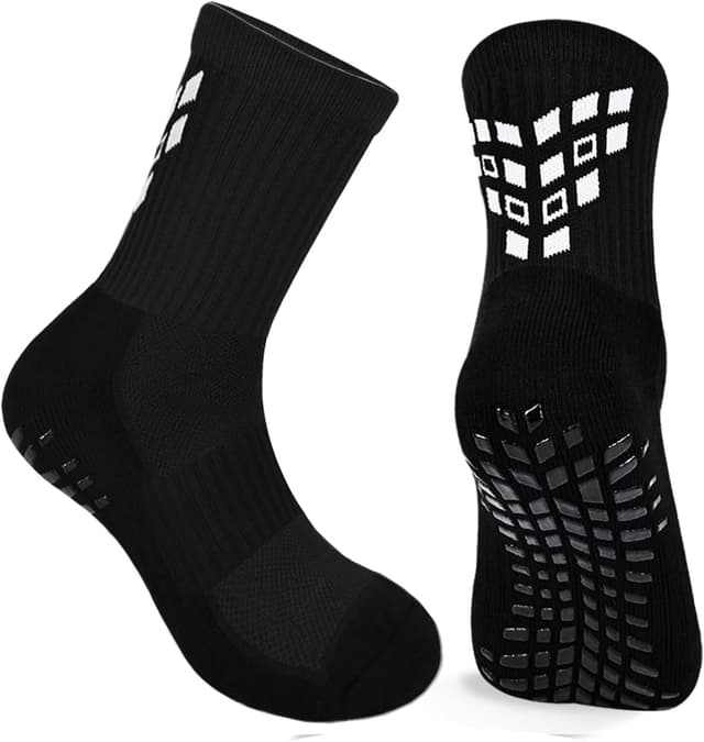 Detalle de Gogogoal 4-Pairs non-slip football socks (cushioned, breathable) – men and women sports & training crew socks