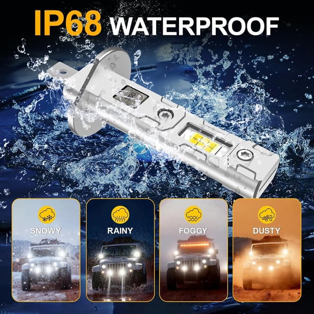 Detalle de Ampoules H1 LED mini 1:1 6500K 32000LM Plug and Play (pack de 2) – format universel