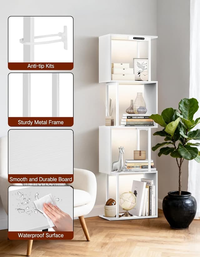 Thumbnail 6 de OUTONLIFE Estantería Geométrica en S con Luz LED