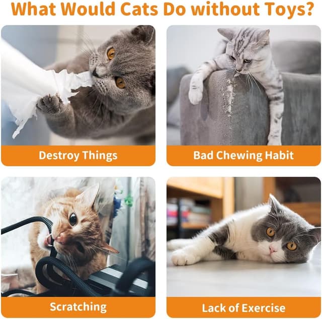 Detalle de OSDUE Erba Gatta Giocattolo in Pile a Forma di Topo, 9 Pezzi con Catnip