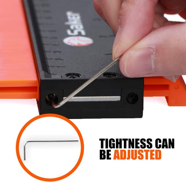 Detalle de Saker Contour Gauge Profile Tool (Adjustable Lock) – 2pcs, 5 + 10 inch (12 + 25 cm) for copying irregular shapes